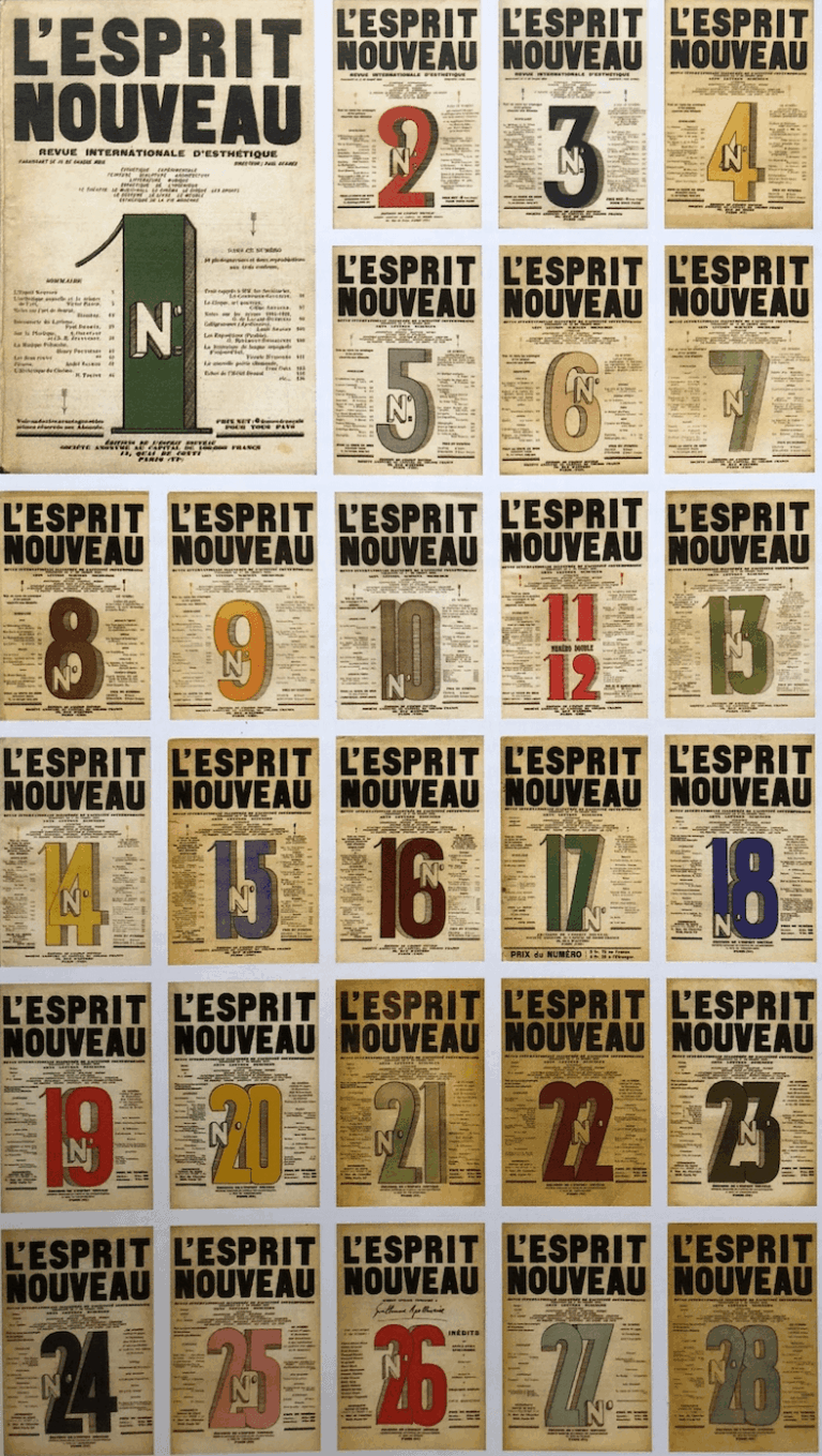 Les 28 numéros de la revue l'Esprit Nouveau