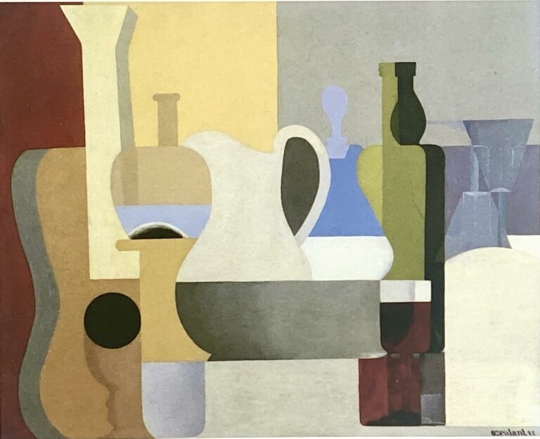 Nature morte dans un verre de vin rouge, 1922, 81 X 100cmCollection particulière, Suisse