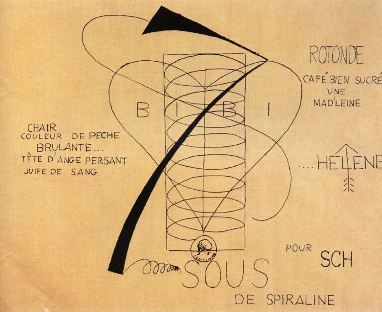 Bibi, 1921, Encre de Chine et mine graphite sur papier, 20,9 X 26,9 cm, Charchoune déclare son amour à Helena Grünhoff