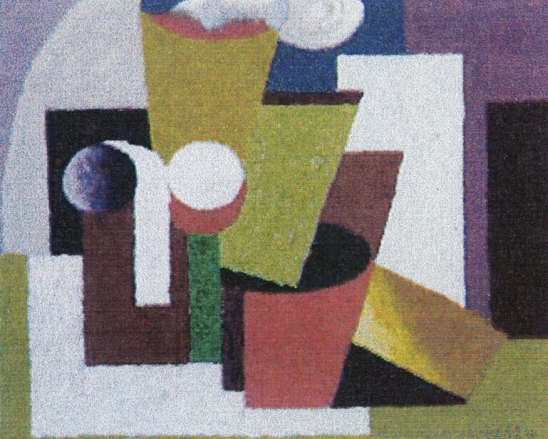 Les gobelets en couleurs, 1942, Huile sur carton, 29 X 34 cm, Collection LaM, Villeneuve d'Acsq