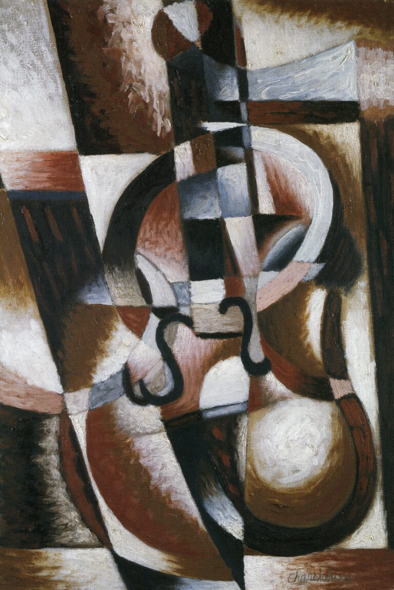 Violon rustique, 1950, 55 X 38 cm, Huile sur toile, Collection particulière, Paris