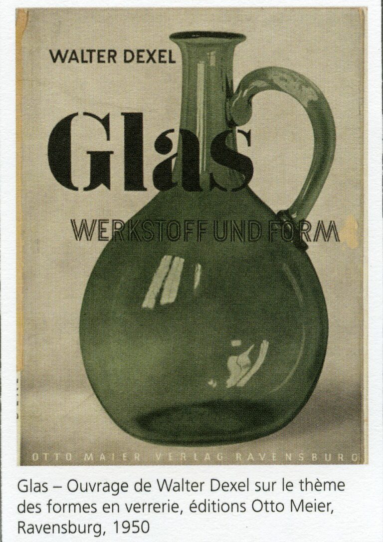 GLAS, ouvrage de Walter Dexel sur le thème des formes en verrerie, Ravensburg, 1950
